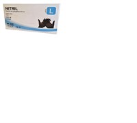 Handskar Svart Nitril L 100 st Puderfria