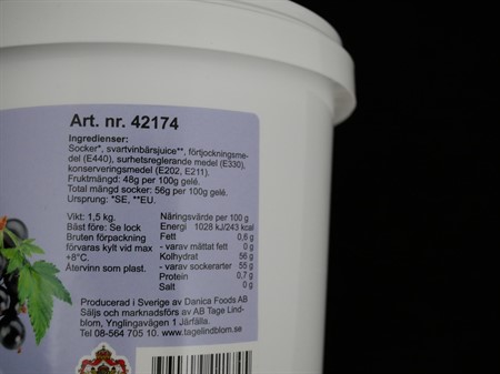 Svartvinbärsgele 5x1,5kg Örnäs