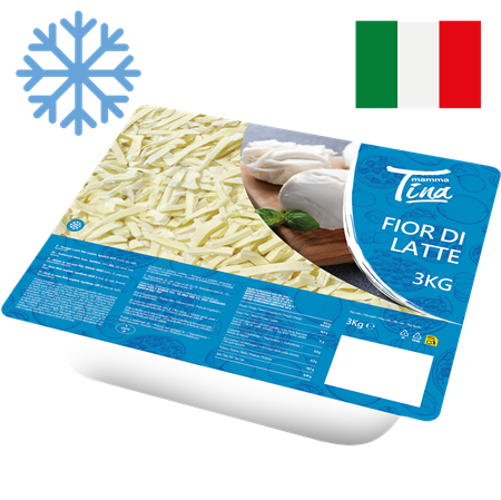 Mozzarella TAGLIO NAPOLI Fiordilatte Tina FRYST 3Kg