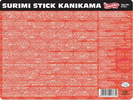 Kanikama Surimi Stick 18cm Gold 33% Shiragiku