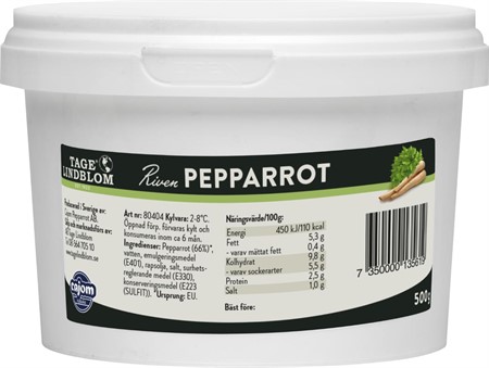 Riven pepparrot 4x500g
